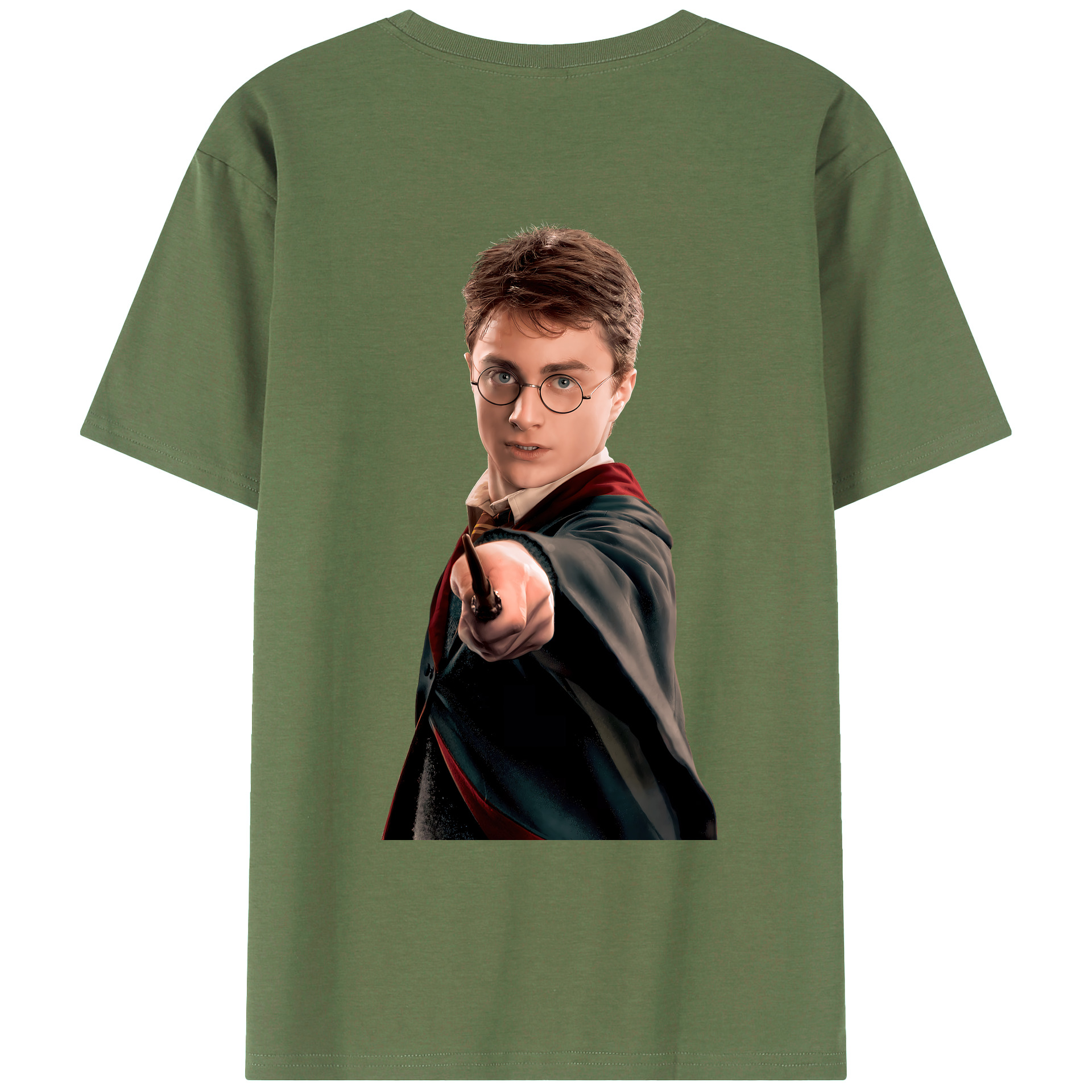 （画像用） Harry Potter ハリー・ポッターシリーズ 綿100％ メンズ半袖Tシャツ（バックプリント） 通気性